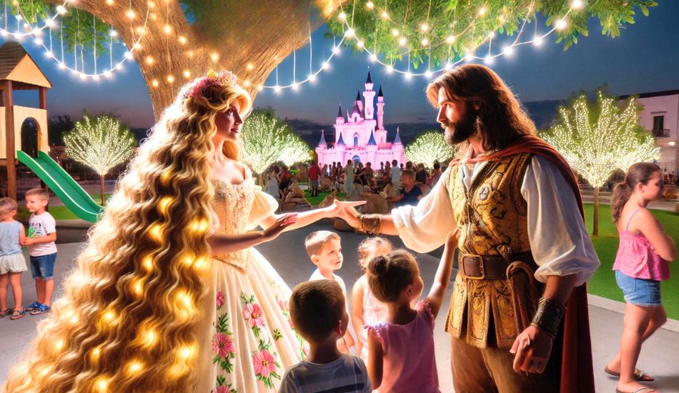Serata di musica, danza e meraviglia, con la partecipazione della bellissima principessa Rapunzel e del suo intraprendente compagno Flynn. Non perdete l'occasione di vivere le avventure di Rapunzel attraverso le canzoni e le danze che hanno catturato i cuori di milioni di persone