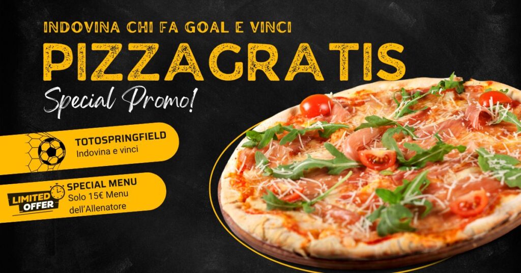 Vivi le emozioni del calcio, in più con la possibilità di vincere una pizza in occasione delle partite di Serie A, eccetto il sabato
