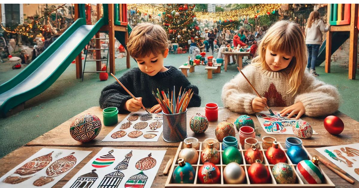 Per i piccoli artisti, abbiamo preparato un laboratorio delle Palline di Natale dove potranno modellare, creare e dipingere le loro opere