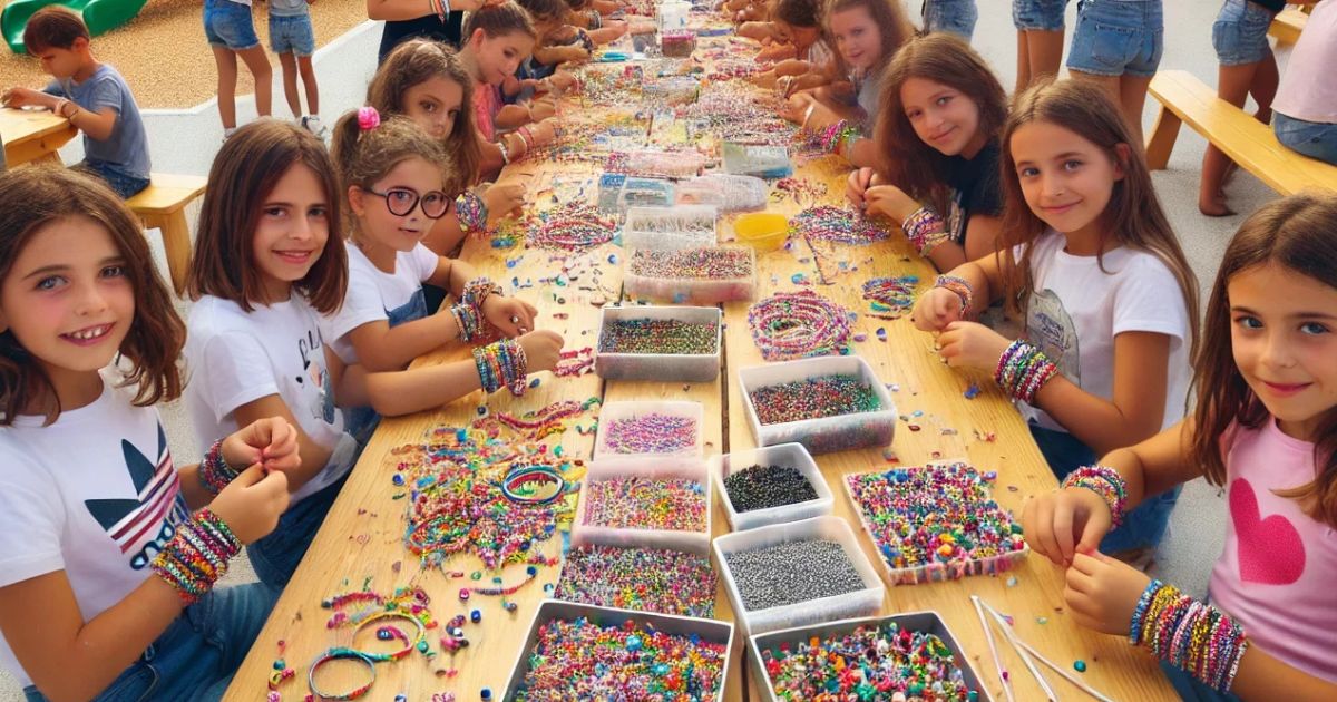 Aggiungi un tocco di colore e creatività al tuo weekend con un'esplosione di creatività con il nostro laboratorio di braccialetti colorati